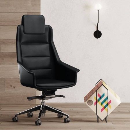 Chaise de direction en cuir au design imposant - Jera 2