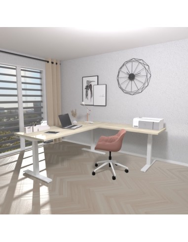 Table électrique d'angle assis-debout - 200x140x80x80
