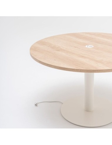 Table ronde diamètre 120cm avec prise + usb