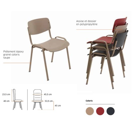 Chaise style année 80 - empilable - Suzy