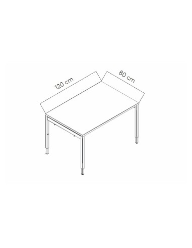 Dimensions Bureau réglable Ogi Y - MDD