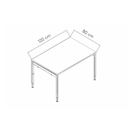 Dimensions Bureau réglable Ogi Y - MDD