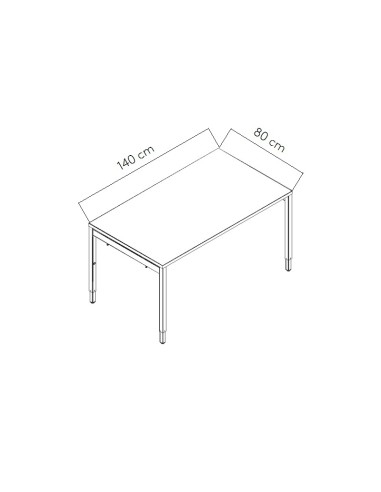 Dimensions Bureau réglable Ogi Y - MDD