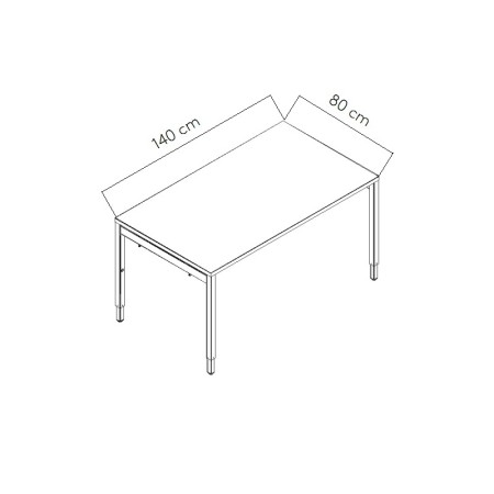 Dimensions Bureau réglable Ogi Y - MDD