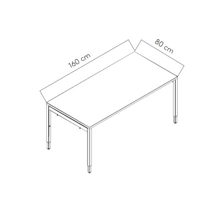 Dimensions Bureau réglable Ogi Y - MDD