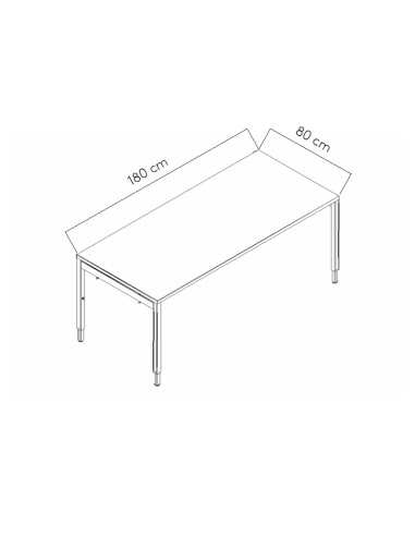Dimensions Bureau réglable Ogi Y - MDD