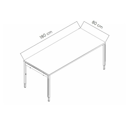 Dimensions Bureau réglable Ogi Y - MDD