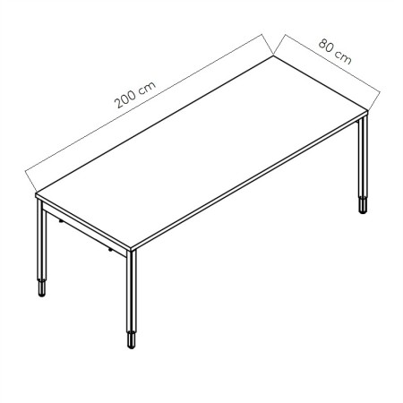 Dimensions Bureau réglable Ogi Y - MDD