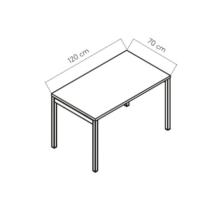 Dimensions Bureau droit  L. 120 x 70 cm - Ogi Y 