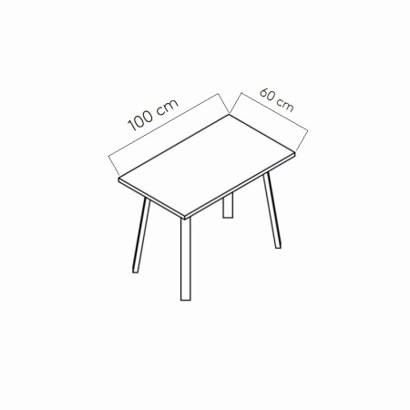 Dimensions Bureau droit L. 100 x 60 cm