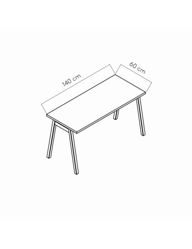 Dimensions Table de bureau L. 140 x 60cm - BOM14 - Suisse