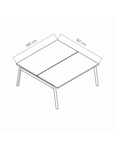 Dimension Bureau bench bois design - BOB340