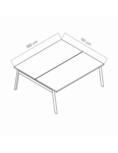 Dimensions Bureau bench bois design - BOB350