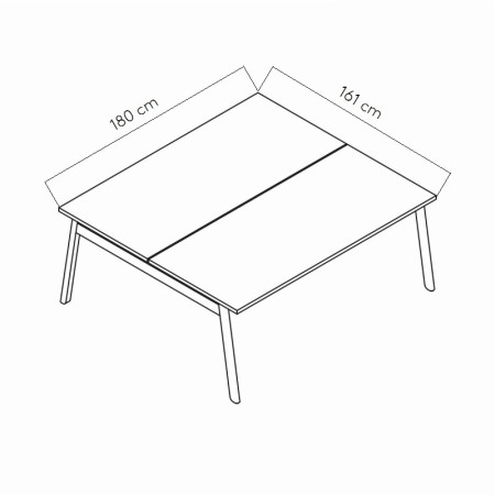 Dimensions Bureau bench bois design - BOB350