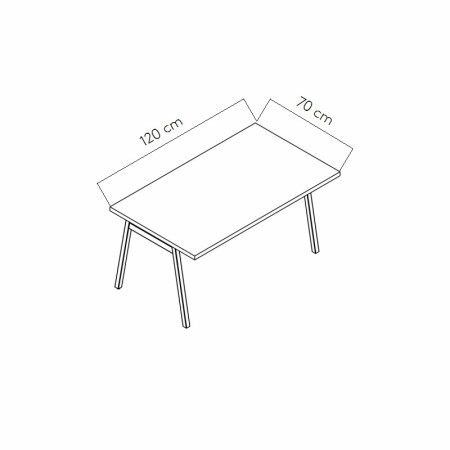 Dimensions Petit bureau compact de travail 120x70cm - BOM22