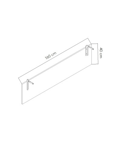 Dimensions Voile de fond mélamine - UM16