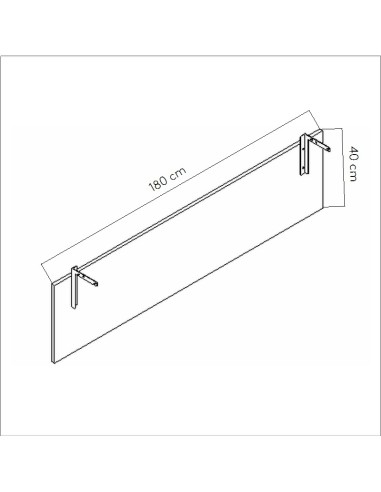 Dimensions Voile de fond mélamine - UM18