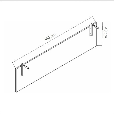 Dimensions Voile de fond mélamine - UM18