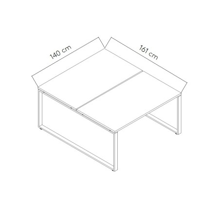 Dimensions Bureau bench Ogi Q