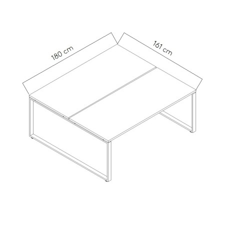 Dimensions Bureau bench Ogi Q