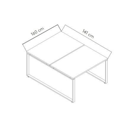 Dimensions Bureau bench Ogi Q