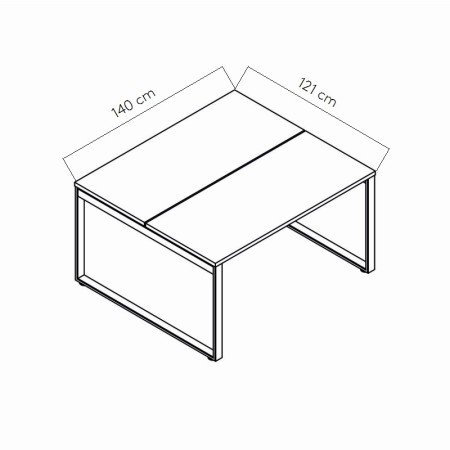 Dimensions Bureau bench Ogi Q