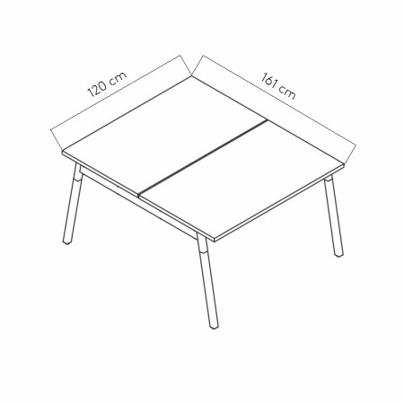 Dimensions Bureau bench pieds bois - BOW32