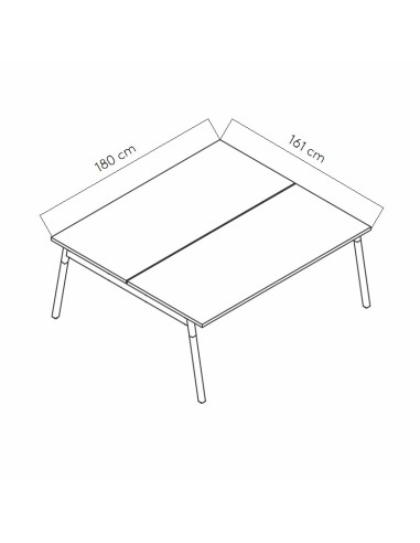 Dimensions Bureau bench OGI W
