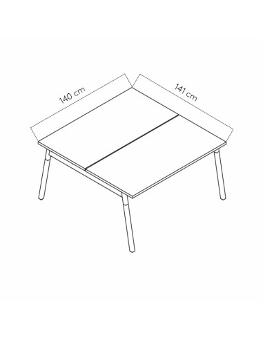 Dimensions Bureau bench - OGI W 