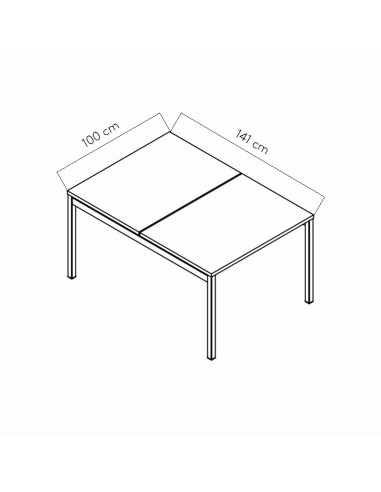Dimensions Bureau bench Ogi Y de MDD