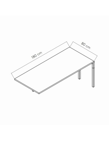 Dimensions Extension de bureau - BOW052L