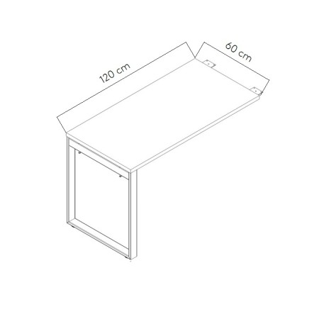 Dimensions Retour de bureau - PLQ03