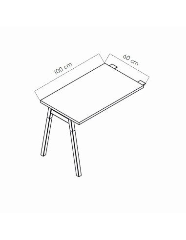 Dimensions Extension de bureau - PLW02 