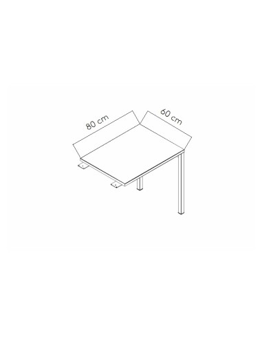 Dimensions Retour de bureau PLY01