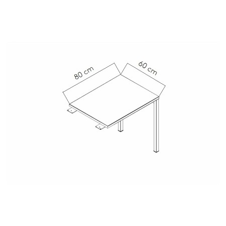 Dimensions Retour de bureau PLY01