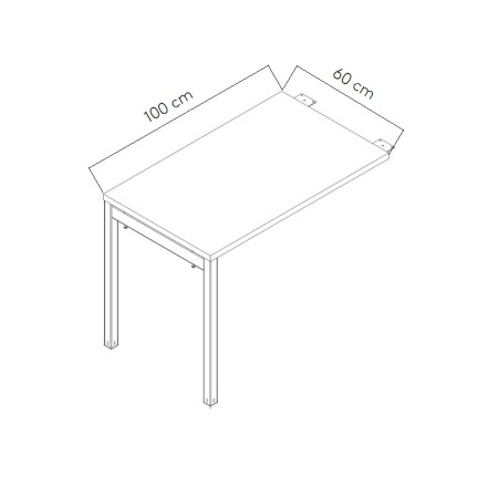 Dimensions Retour de bureau PLY02