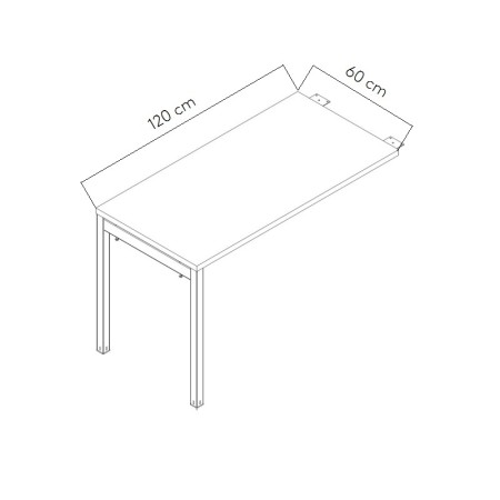 Dimensions Retour de bureau PLY03