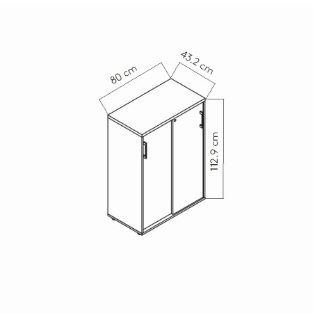 Dimensions Armoire à portes coulissantes - A3P04