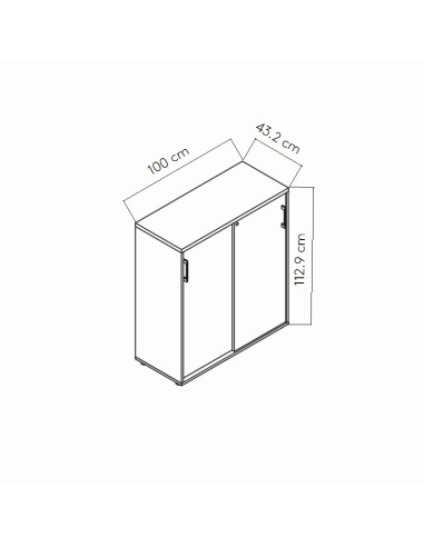 Dimensions Meuble à portes coulissante - A3P05