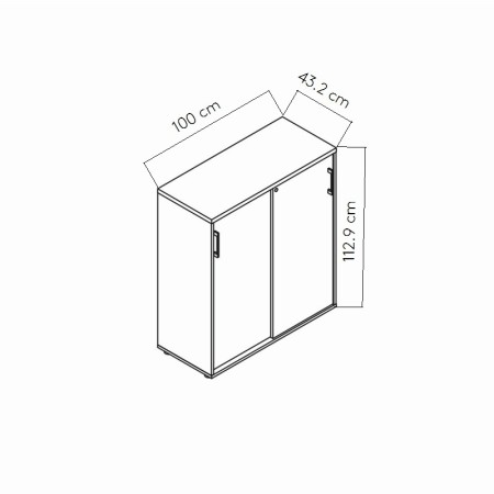 Dimensions Meuble à portes coulissante - A3P05