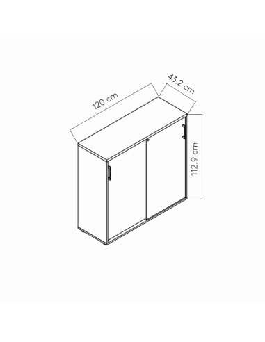 Dimensions Meuble à portes coulissantes - A3P06