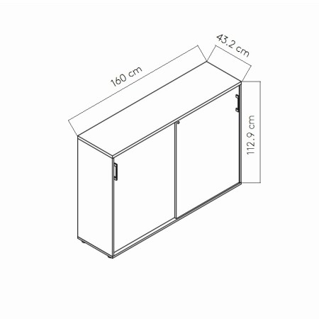 Dimensions Meuble à portes coulissantes - A3P08