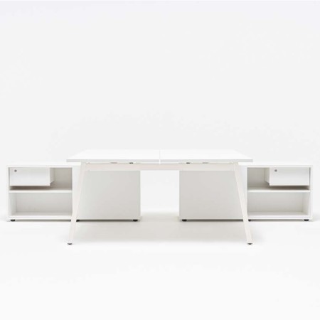 Bureau double avec dessertes