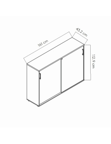 Dimensions Meuble à portes coulissasntes - A3P16