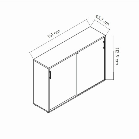 Dimensions Meuble à portes coulissasntes - A3P16