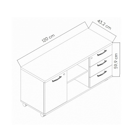 Dimensions Crédence de direction - A120MP