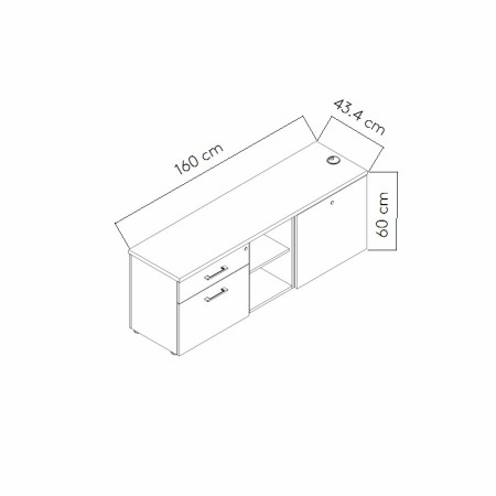 Dimensions Crédence de direction - A12M