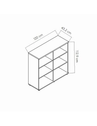 Dimensions Etagère de bureau - A3506