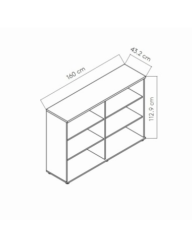 Dimensions Etagère de bureau - A3508