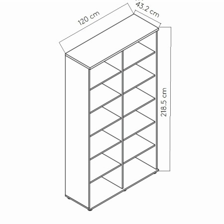 Dimensions Etagère ouverte - A6506